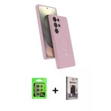 Marsilyan™- Galaxy S24 Ultra Kılıf İz Işık Koleksiyonu - Siyah Bilvis Hayalet Cam Ekran Koruyucu + Raze Metal Kamera Len
