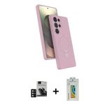 Marsilyan™- Galaxy S24 Ultra Kılıf İz Işık Koleksiyonu - Siyah Polymer Nano Ekran Koruyucu + Pvd Metal Kamera Lens - Dnm