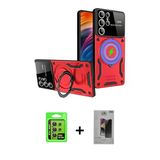 Marsilyan™- Galaxy S24 Ultra Kılıf Kıvılcım Modern Serisi - Siyah Bilvis Hayalet Cam Ekran Koruyucu + Raze Metal Kamera