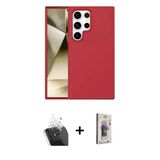 Marsilyan™- Galaxy S24 Ultra Kılıf Kozmos Yansıma Özel Seri - Siyah Bilvis 3D Cam Ekran Koruyucu + Kamera Lens Koruma Ca