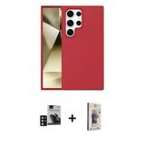 Marsilyan™- Galaxy S24 Ultra Kılıf Kozmos Yansıma Özel Seri - Siyah Bilvis 3D Cam Ekran Koruyucu + Pvd Metal Kamera Lens