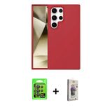 Marsilyan™- Galaxy S24 Ultra Kılıf Kozmos Yansıma Özel Seri - Siyah Bilvis 3D Cam Ekran Koruyucu + Raze Metal Kamera Len
