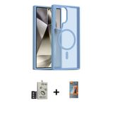 Marsilyan™- Galaxy S24 Ultra Kılıf Siluet Minimal Prime - Siyah Autokit 5İn1 Fiber Hayalet Polymer Nano Ekran Koruyucu +