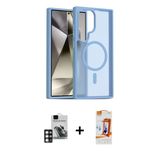 Marsilyan™- Galaxy S24 Ultra Kılıf Siluet Minimal Prime - Siyah Autokit 5İn1 Fiber Polymer Nano Ekran Koruyucu + Pvd Met