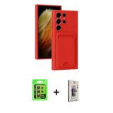 Marsilyan™- Galaxy S24 Ultra Kılıf Vadi Çizgi Prime - Siyah Bilvis 3D Cam Ekran Koruyucu + Raze Metal Kamera Lens - Sı