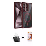 Marsilyan™- Galaxy S24 Ultra Kılıf Yadigar Asil Koleksiyonu - Siyah Autokit 5İn1 Fiber Polymer Nano Ekran Koruyucu + Kam