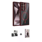 Marsilyan™- Galaxy S24 Ultra Kılıf Yadigar Asil Koleksiyonu - Siyah Bilvis Hayalet Cam Ekran Koruyucu + Pvd Metal Kamera