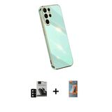 Marsilyan™- Galaxy S24 Ultra Kılıf Yankı Serisi - Siyah Autokit 5İn1 Fiber Hayalet Polymer Nano Ekran Koruyucu + Pvd Met