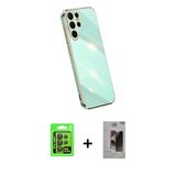 Marsilyan™- Galaxy S24 Ultra Kılıf Yankı Serisi - Siyah Bilvis Hayalet Cam Ekran Koruyucu + Raze Metal Kamera Lens - Sh