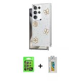 Marsilyan™- Galaxy S24 Ultra Kılıf Yörünge Form - Siyah Polymer Nano Ekran Koruyucu + Raze Metal Kamera Lens - Gı