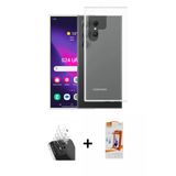 Marsilyan™- Galaxy S24 Ultra Kılıf Zirve Doku - Siyah Autokit 5İn1 Fiber Polymer Nano Ekran Koruyucu + Kamera Lens Korum