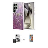 Marsilyan™- Galaxy S24 Ultra Kılıf Zirve Modern Prime - Siyah Autokit 5İn1 Fiber Hayalet Polymer Nano Ekran Koruyucu + P