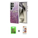 Marsilyan™- Galaxy S24 Ultra Kılıf Zirve Modern Prime - Siyah Autokit 5İn1 Fiber Polymer Nano Ekran Koruyucu + Raze Meta