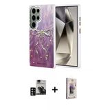 Marsilyan™- Galaxy S24 Ultra Kılıf Zirve Modern Prime - Siyah Bilvis 3D Cam Ekran Koruyucu + Pvd Metal Kamera Lens - Dnm