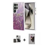 Marsilyan™- Galaxy S24 Ultra Kılıf Zirve Modern Prime - Siyah Bilvis Hayalet Cam Ekran Koruyucu + Pvd Metal Kamera Lens