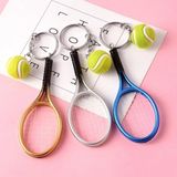 Marsilyan Gerçekçi Tenis Raketi Tasarımlı Şık Anahtarlık Kolye Çanta Süsü Tennis Keychain (4887) - standart - Renkli
