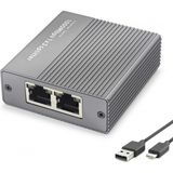 Marsilyan Gigabit Ethernet Switch 4 Port Type C Güç Girişli Gri HDX1413 - Renkli - standart