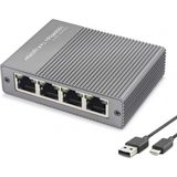 Marsilyan Gigabit Ethernet Switch 5 Port Type C Güç Girişli Gri HDX1414