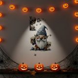Marsilyan Gotik Cüce ve Kafatası Halloween Duvar Sticker Seti - 1 lt - Renkli