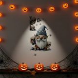 Marsilyan Gotik Cüce ve Kafatası Halloween Duvar Sticker Seti - Renkli