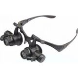 Marsilyan Gözlük Modeli 10X 15X 20X 25X Lens 2 LED Işıklı Büyüteç 9892G - Renkli - standart