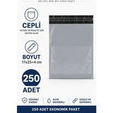 Marsilyan Gri Cepli Mini Boy Kargo Poşeti 17X25+4 cm 250 Adet