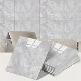 Marsilyan Gri Mermer Desen Duvar Sticker (30X30) - 1 lt - Renkli
