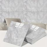 Marsilyan Gri Mermer Desen Duvar Sticker (30X30) - Renkli
