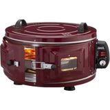 Marsilyan Gross Yuvarlak Davul Fırın Standart Ayarlanabilir Termostat = 50°C-320°C 1300W - 53CM Alüminyum Tepsi Ön Gözetleme Camı AF-008B (K95) - Çok Renkli