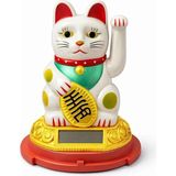 Marsilyan™- Güneş Enerjili Sallanan Şans Kedisi - Maneki Neko ALK4520 - Renkli - 1