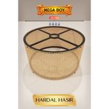 Marsilyan Hardal Hasır Lambader Başlığı 35 cm Mega Boy - 1 - 10 W - Amber