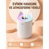 Marsilyan Hava Nemlendirici Buhar Makinesi Aromaterapi LED Işıklı Oda Nemlendirici - 1
