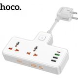 Marsilyan Hoco AC12A 2500W 2 Priz + 3 USB + 30W Type-C Multifonksiyonel Priz Çoğaltıcı Şarj Aleti - Beyaz - standart