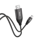 Marsilyan HOCO UA16 Type-C to HDMI 4K 30hz Ses ve Görüntü Aktarma Kablosu-(5775)