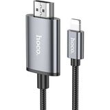 Marsilyan Hoco UA27 Lightning To HDMI Hdtv Dönüştürücü Adaptör (4k 30Hz) KABLO-(5775) - 1 - 20W GaN Black