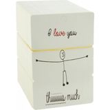 Marsilyan™- I Love Yazılı Bileklik Kartı 200 Adet - Renkli - standart