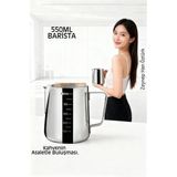 Marsilyan İnox 550ml Barista Süt Sürahisi - Süt Köpürtme Potu - Paslanmaz Çelik