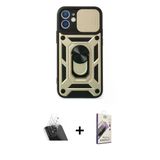 Marsilyan™- İphone 11 Kılıf Ahenk Klasik - Siyah Bilvis 3D Mat Cam Ekran Koruyucu + Kamera Lens Koruma Cam - Sf
