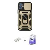 Marsilyan™- İphone 11 Kılıf Ahenk Klasik - Siyah Bilvis 5İn1 5D Magic Hayalet Cam Ekran Koruyucu + Renkli Kamera Lens Ko
