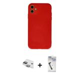 Marsilyan™- İphone 11 Kılıf Ahenk Serisi - Şeffaf Uv Polymer Nano Ekran Koruyucu + Pers Alüminyum Kamera Lens - Yl
