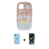 Marsilyan™- İphone 11 Kılıf Akış Yansıma - Şeffaf 360 Full Body Arka Koruyucu + Neon Fosforlu Kamera Lens - Mı