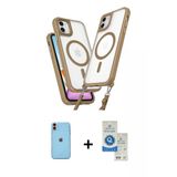 Marsilyan™- İphone 11 Kılıf Atlas Doku Koleksiyonu - Şeffaf Royal Nano Ekran Koruyucu + Neon Fosforlu Kamera Lens - Tu