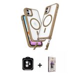 Marsilyan™- İphone 11 Kılıf Atlas Doku Koleksiyonu - Siyah Bilvis 3D Cam Ekran Koruyucu + Pvd Metal Kamera Lens - Tu
