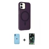 Marsilyan™- İphone 11 Kılıf Çekirdek Modern Prime - Şeffaf 360 Full Body Arka Koruyucu + Neon Fosforlu Kamera Lens - Mı