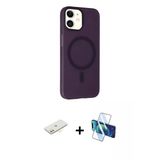 Marsilyan™- İphone 11 Kılıf Çekirdek Modern Prime - Siyah 3D Antistatik Seramik Nano Ekran Koruyucu + Renkli Kamera Lens