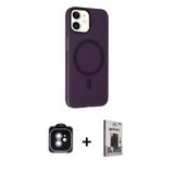 Marsilyan™- İphone 11 Kılıf Çekirdek Modern Prime - Siyah Bilvis Hayalet Cam Ekran Koruyucu + Pvd Metal Kamera Lens - Yl