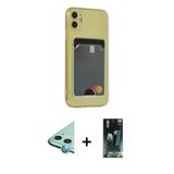 Marsilyan™- İphone 11 Kılıf Doruk Klasik Koleksiyonu - Siyah 360 Mat Full Body Arka Koruyucu + Raze Metal Kamera Lens -