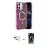 Marsilyan™- İphone 11 Kılıf Eksen Çizgi - Siyah 360 Mat Full Body Arka Koruyucu + Pers Alüminyum Kamera Lens - Gd