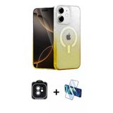 Marsilyan™- İphone 11 Kılıf Eksen Minimal Özel Seri - Siyah 3D Antistatik Cam Ekran Koruyucu + Pvd Metal Kamera Lens - S