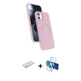 Marsilyan™- İphone 11 Kılıf İz Işık Koleksiyonu - Siyah 3D Antistatik Seramik Nano Ekran Koruyucu + Renkli Kamera Lens K